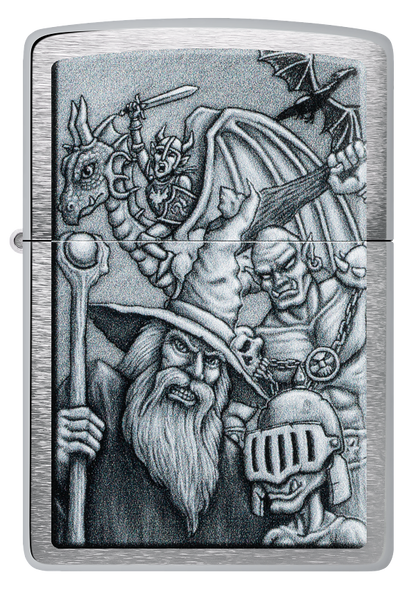 Zippo 46579 vžigalnik Mystical Beings LOTR Based, Brushed Chrome