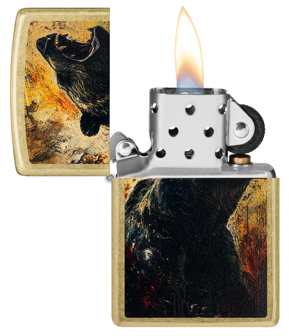 Zippo 46695 vžigalnik Bear, Street Brass