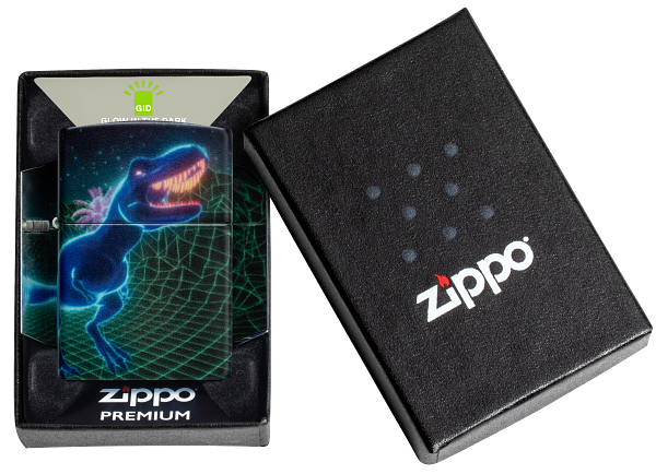 Zippo 46701 vžigalnik Cyber T-Rex Meme, Glow in the Dark