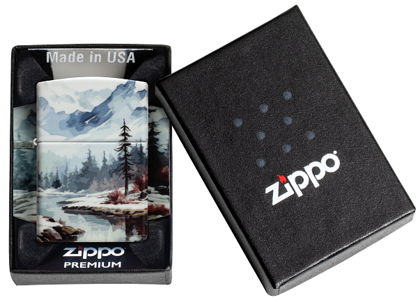 Zippo 46702 vžigalnik Painted Lake & Mountains, 540 Matte