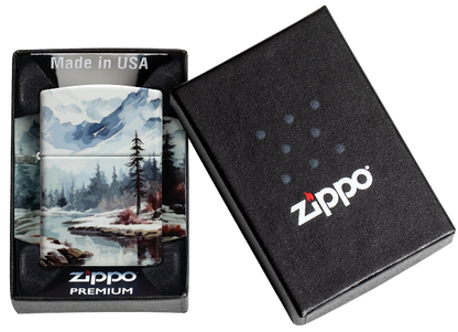 Zippo 46702 vžigalnik Painted Lake & Mountains, 540 Matte