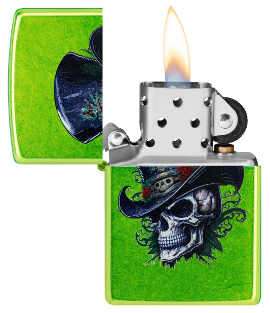 Zippo 46709 vžigalnik Gentlemen Skull, Lurid