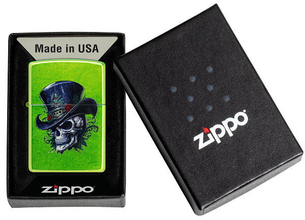 Zippo 46709 vžigalnik Gentlemen Skull, Lurid