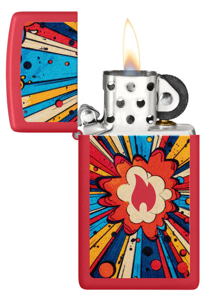 Zippo 46716 vžigalnik Comic Pow Flame Slim®