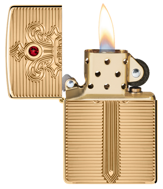 Zippo 46737 vžigalnik Golden Sword Armor, High Polish Brass