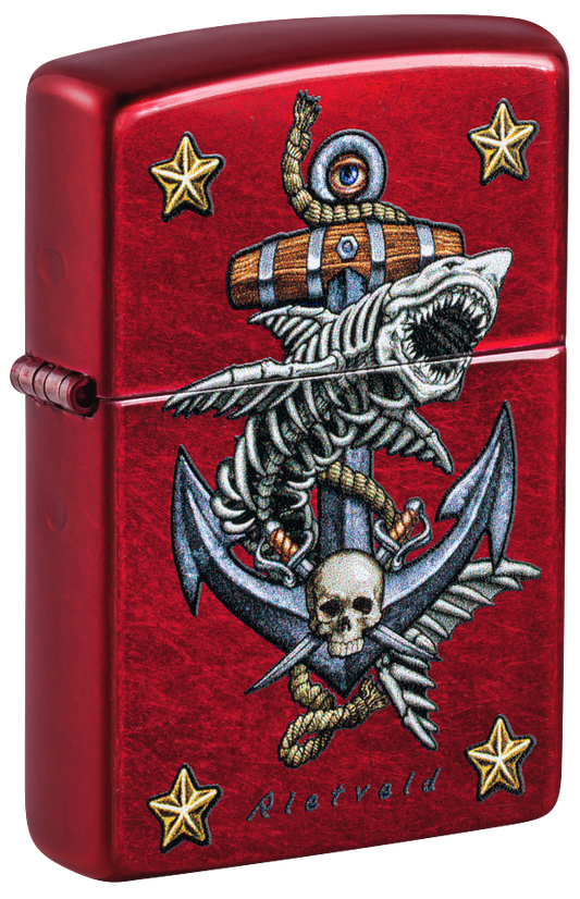 Zippo 47109 vžigalnik Nautic Anchor & Skulls by Rietveld