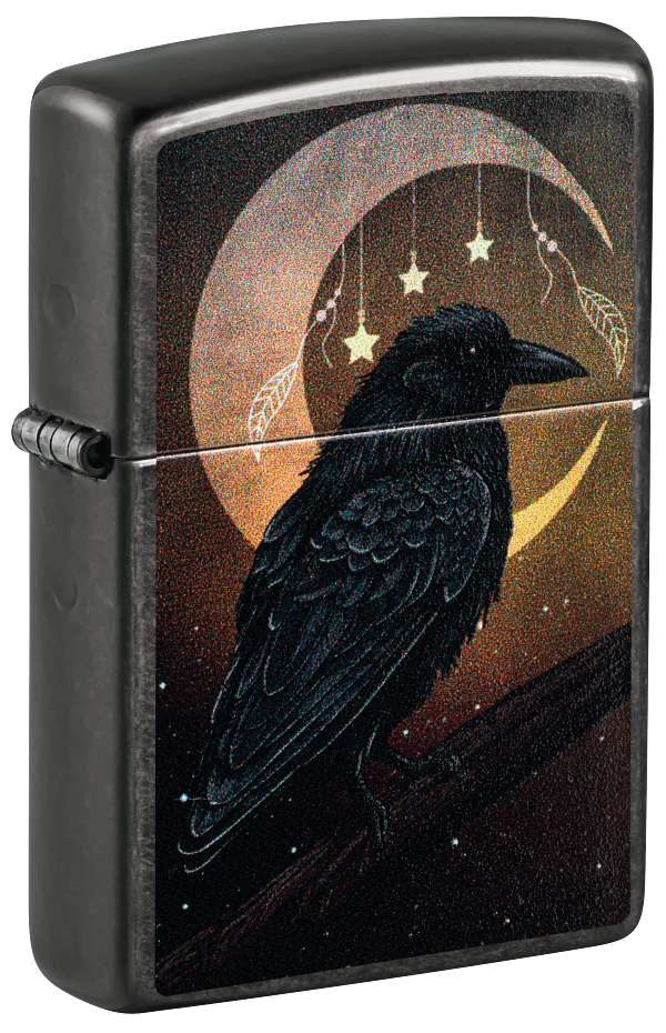 Zippo 47135 vžigalnik Crow and Crescent Moon