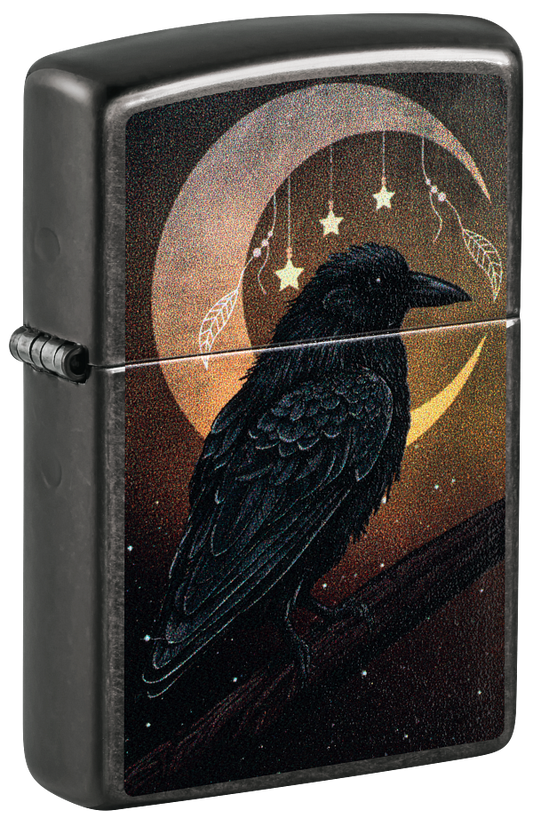 Zippo 47135 vžigalnik Crow and Crescent Moon