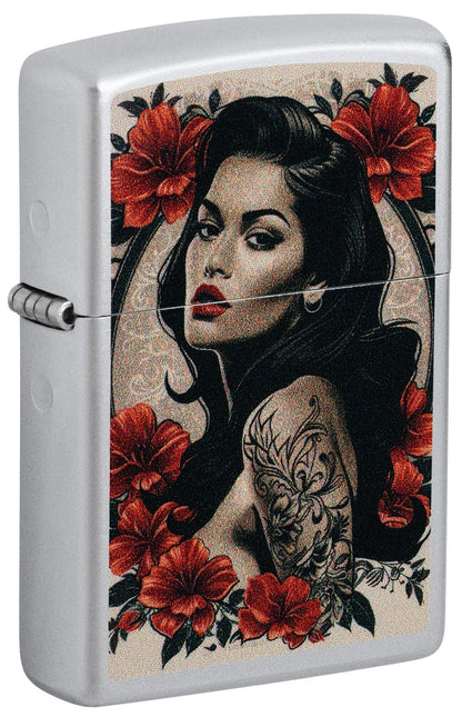 Zippo 47265 vžigalnik Pin-Up Girl in Tattoos