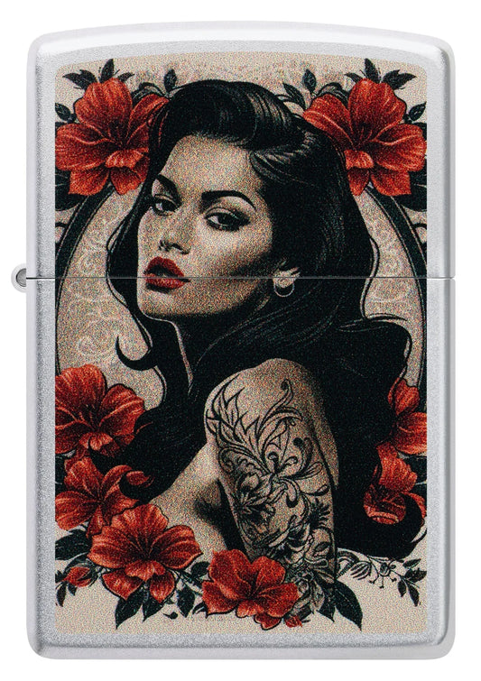 Zippo 47265 vžigalnik Pin-Up Girl in Tattoos