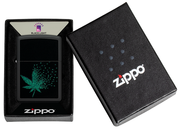 Zippo vžigalnik 48677 Pixel Cannabis UV
