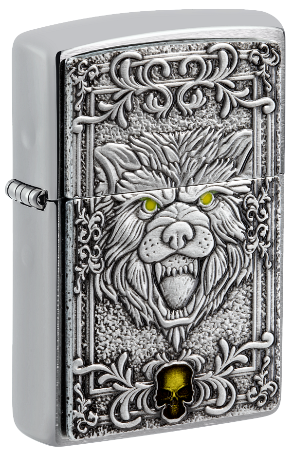 Zippo vžigalnik 48690 Fierce Wolf Emblem