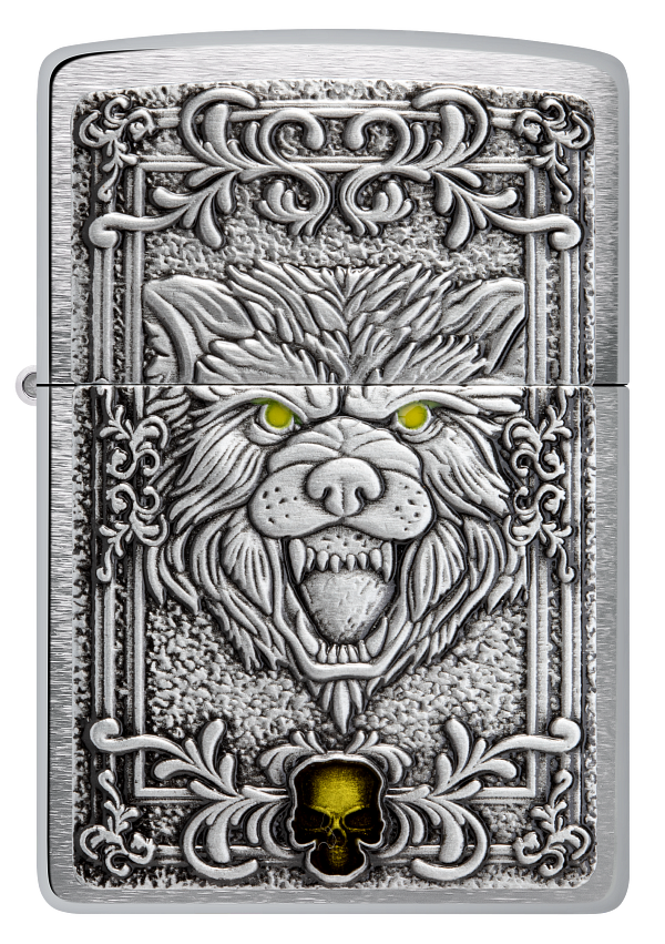 Zippo vžigalnik 48690 Fierce Wolf Emblem