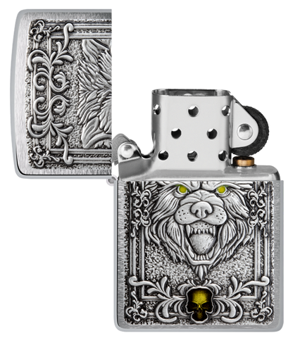 Zippo vžigalnik 48690 Fierce Wolf Emblem