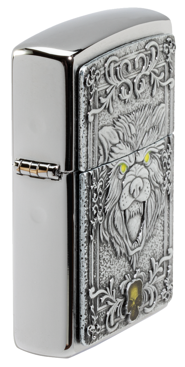 Zippo vžigalnik 48690 Fierce Wolf Emblem