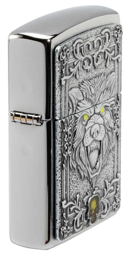 Zippo vžigalnik 48690 Fierce Wolf Emblem