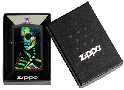 Zippo vžigalnik 48761 Glowing Skeleton UV