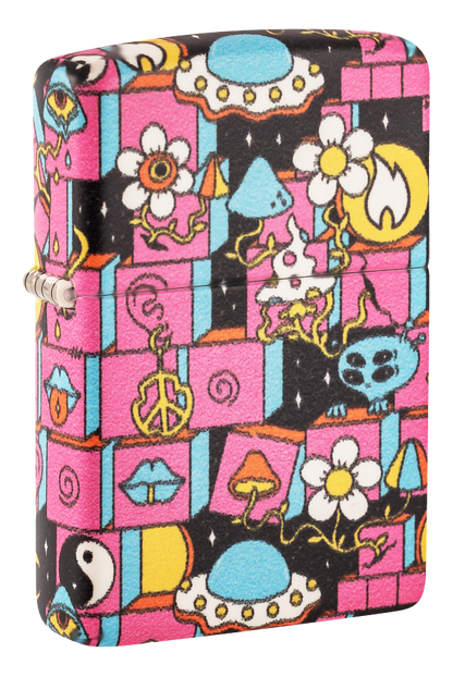 Zippo 48779 vžigalnik Abstract Pink, Glow in the Dark