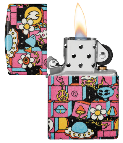 Zippo 48779 vžigalnik Abstract Pink, Glow in the Dark