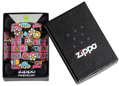 Zippo 48779 vžigalnik Abstract Pink, Glow in the Dark