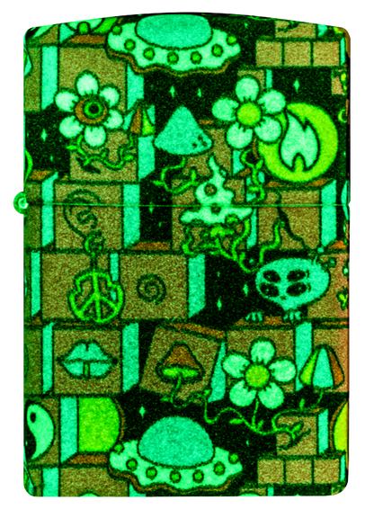 Zippo 48779 vžigalnik Abstract Pink, Glow in the Dark