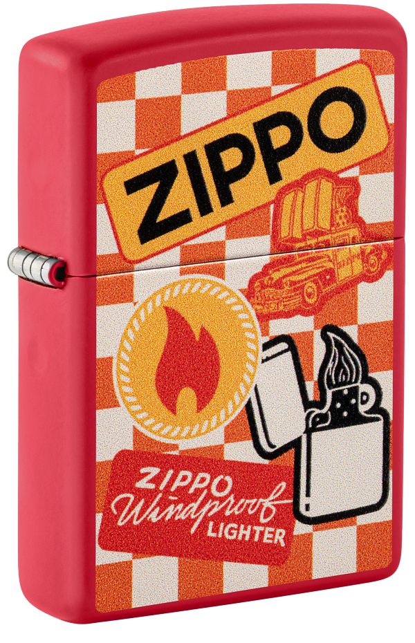 Zippo 48998 vžigalnik Retro Zippo Ad, Red Matte