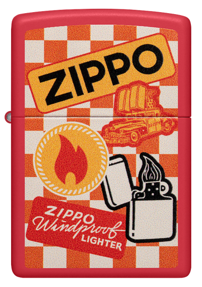 Zippo 48998 vžigalnik Retro Zippo Ad, Red Matte