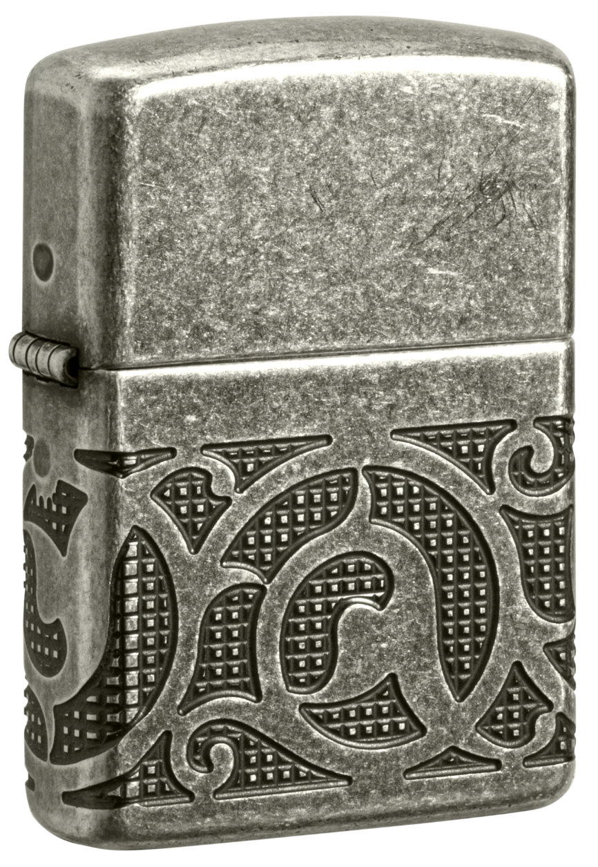 Zippo vžigalnik 49290 Pattern Armor Antique Silver