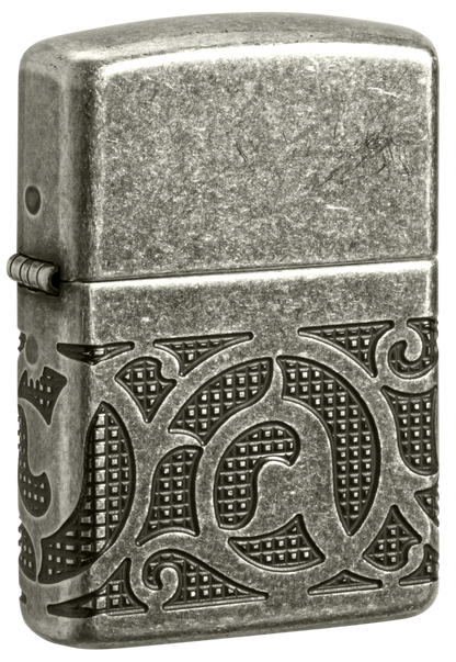 Zippo vžigalnik 49290 Pattern Armor Antique Silver