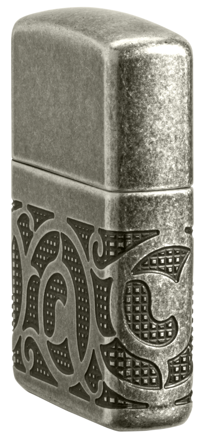 Zippo vžigalnik 49290 Pattern Armor Antique Silver