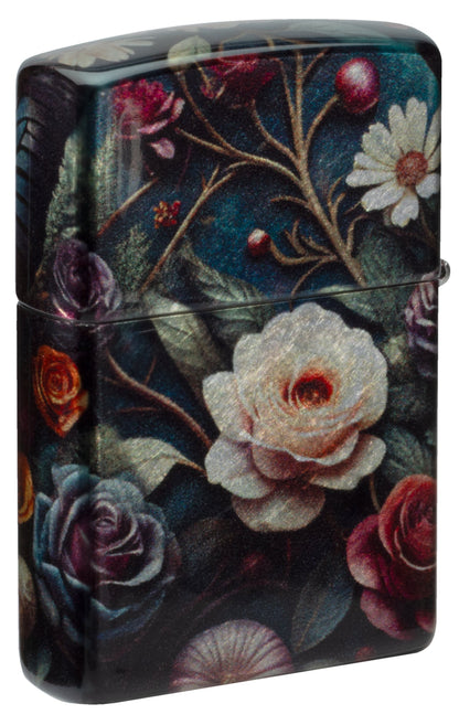 Zippo 46848 vžigalnik Floral Butterfly Skull