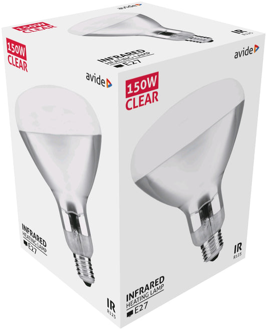 Avide 911007 Žarnica Infra prozorna grelna 150W E27 R125