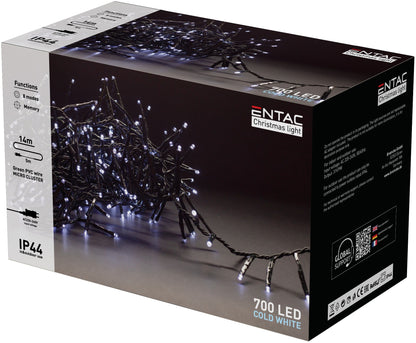 Entac 979083 Novoletne lučke - vrv bela 700 LED 14 m
