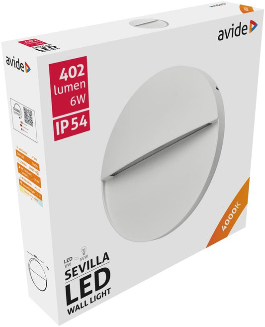 Svetilka vgradna (stopnice) Sevilla LED SMD 6W NW 4000K 402lm IP54 fi160mm AOLS6WLED-SEV