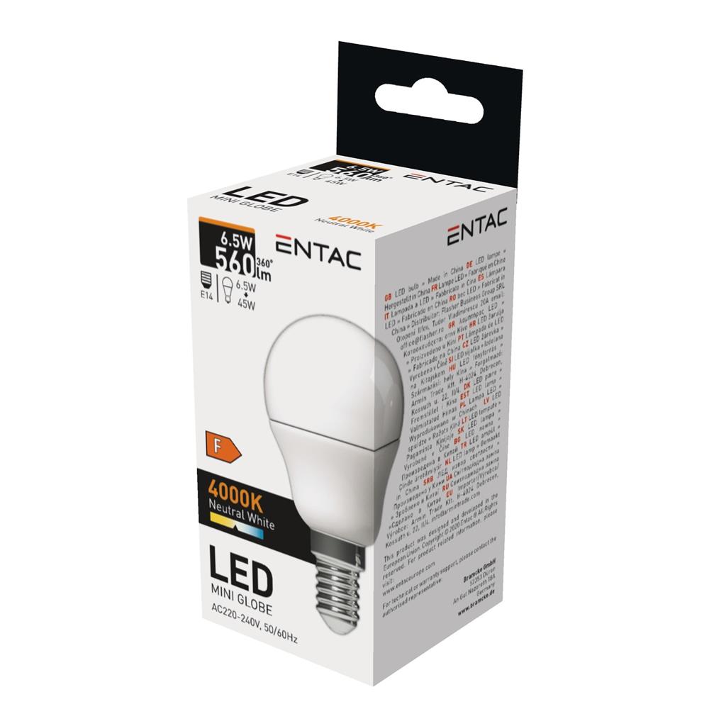 Žarnica mini LED SMD 6,5W E14 4000K 560lm,  LLMG14-6,5W-NW