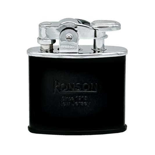 Ronson 210003 Vžigalnik polnilni Nostalgia kremen v črni barvi