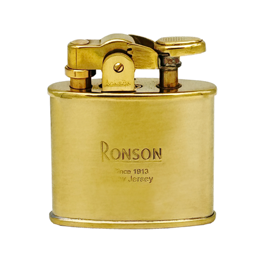 Ronson 210001 Vžigalnik polnilni Nostalgia kremen v zlati barvi