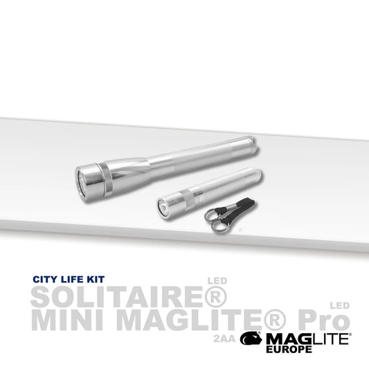 Maglite set City Life SX45107L, svetilki LED, Srebrna