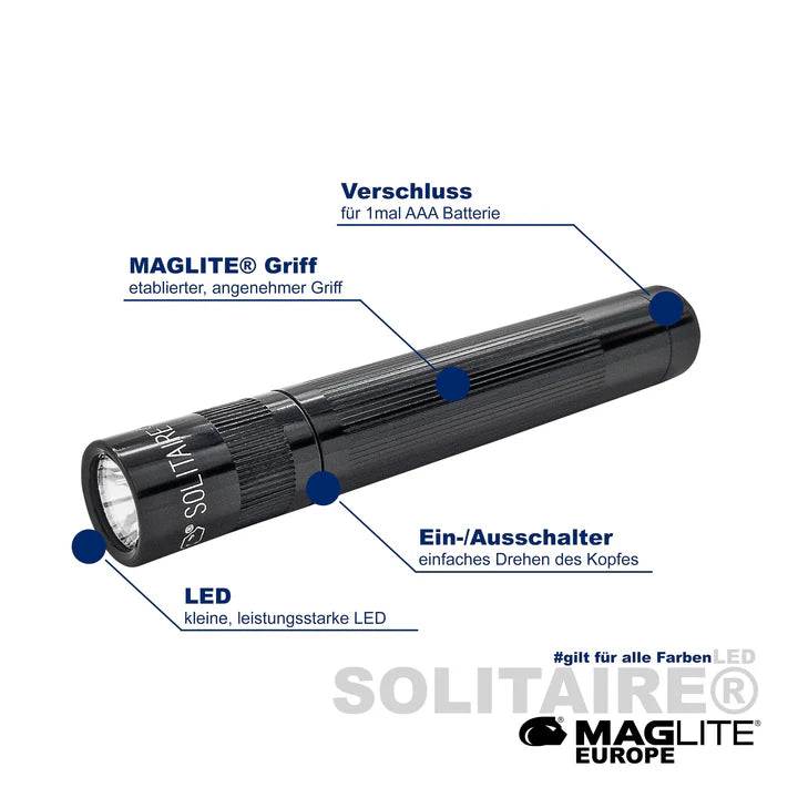 Maglite svetilka LED J3A102L Solitaire 1xAAA, Srebrna