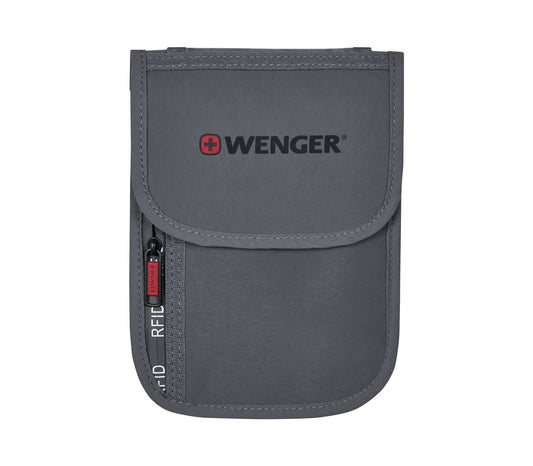 Wenger 611878 Denarnica potovalna za okoli vratu siva