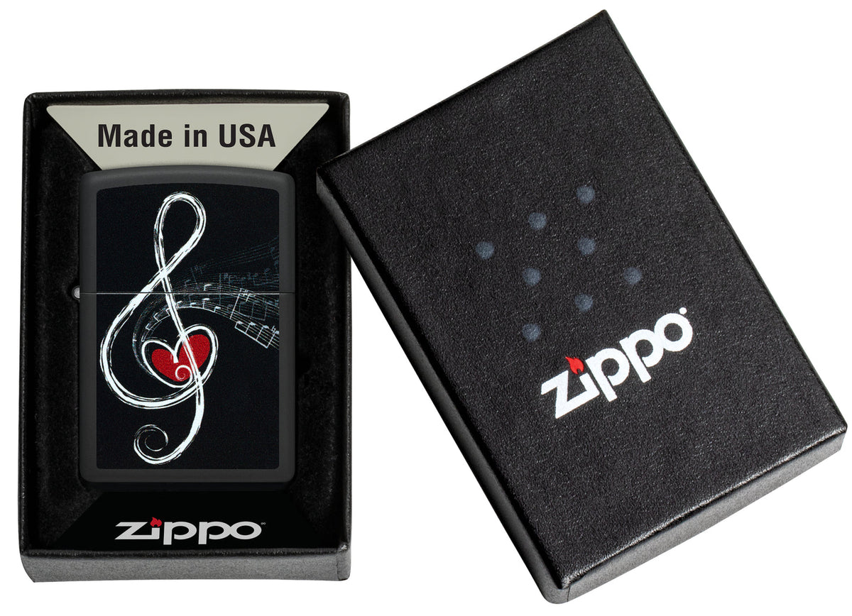 Zippo 46840 vžigalnik Music Clef & Heart