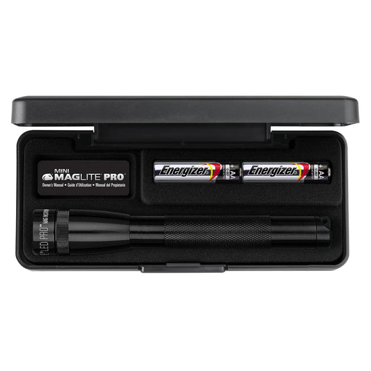 Maglite svetilka LED SP2P017 Mini PRO 2xAA, črna v darilni škatli