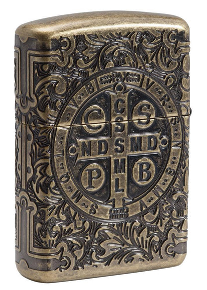 Zippo vžigalnik 29719 St. Benedict, Armor® Antique Brass