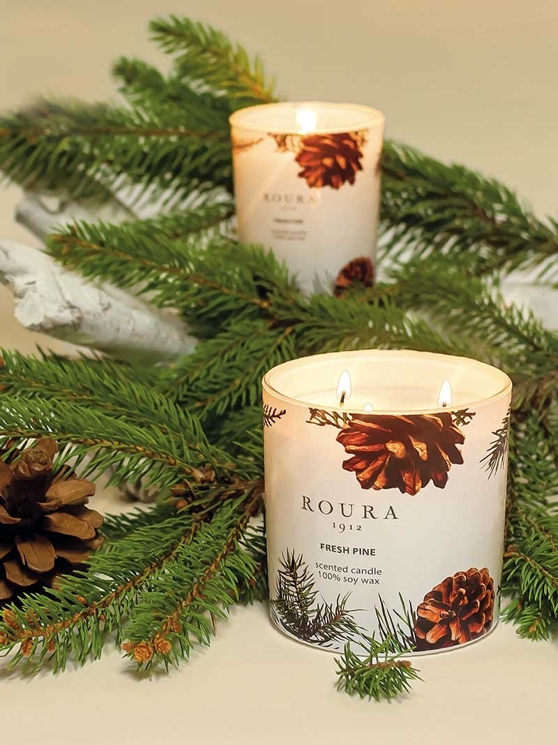 Roura 333500.223 Sveča Fresh Pine - Aroma 3 v 1