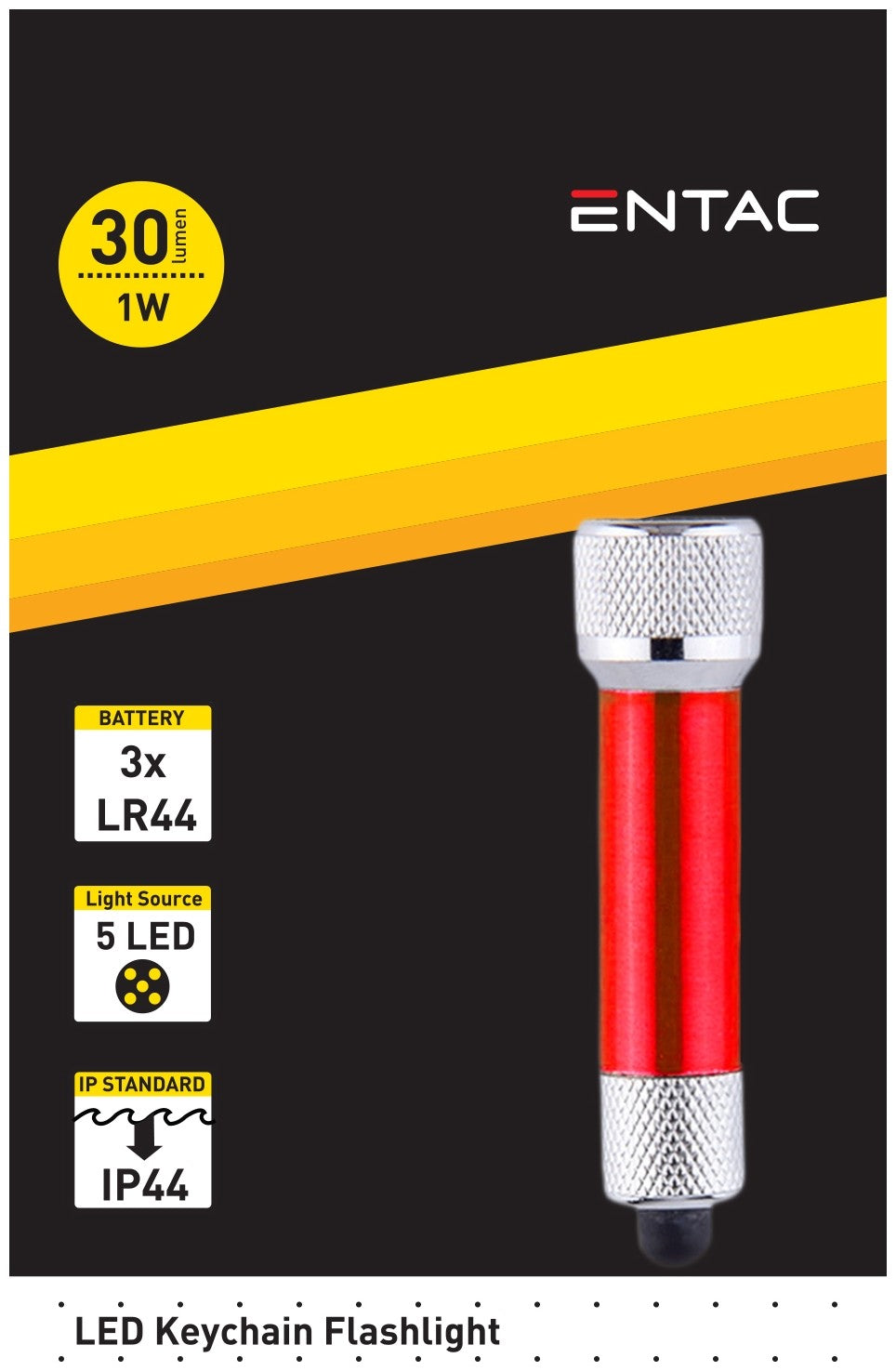 Entac 902302 Baterijska svetilka 5 LED, obesek za ključe