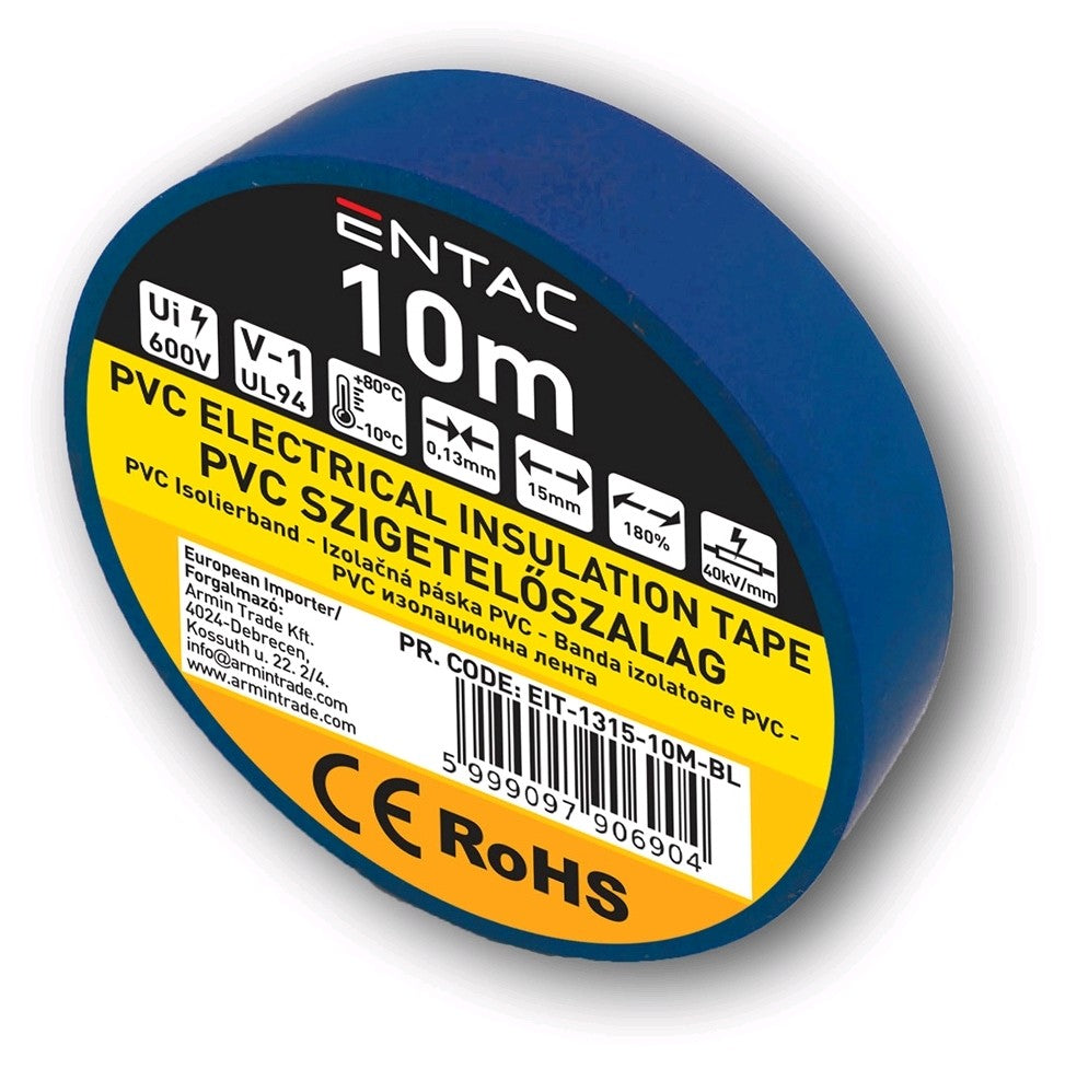 Entac 906904 Izolacijski trak 10m, 0.13x15 mm