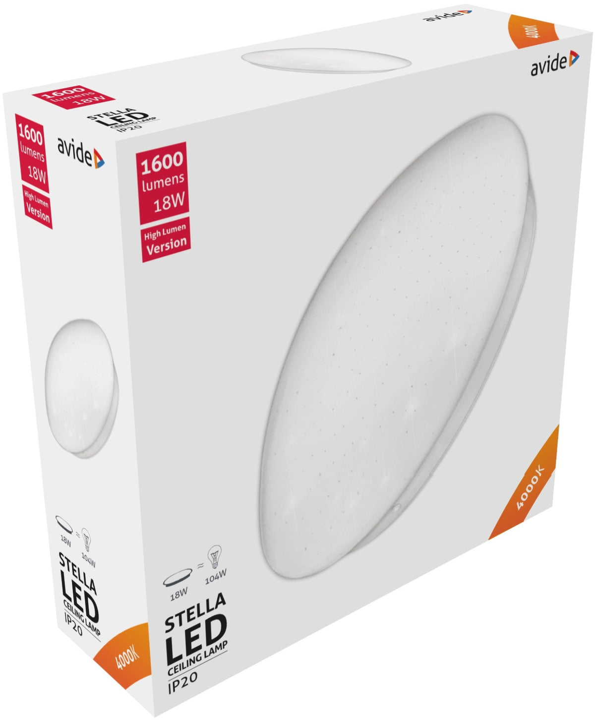 Avide 915166 Stropna svetilka Stella (Starry) LED 18W 4000K 1600 lm
