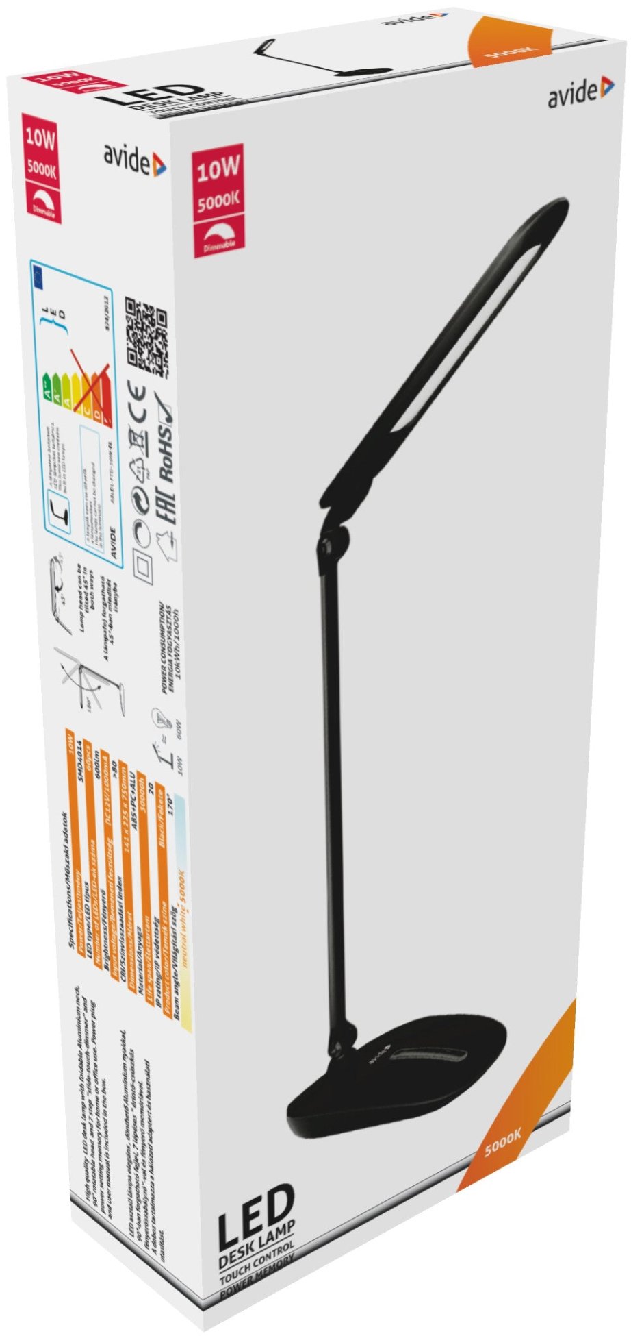 Avide 915326 Namizna svetilka LED Foldable Touch Dimmer 10W NW 600 lm