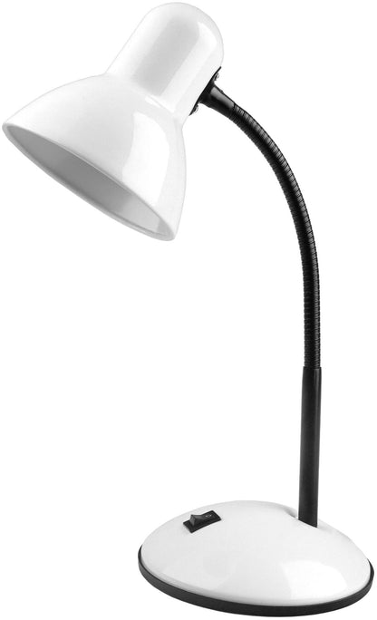 Avide 915548 Namizna svetilka Basic Simple E27 max 40W Bela