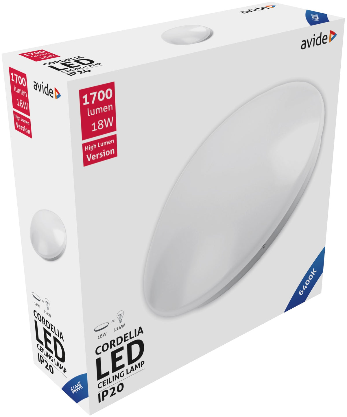 Avide 915623 Stropna svetilka Cordelia LED 18W 6400K 1700 lm